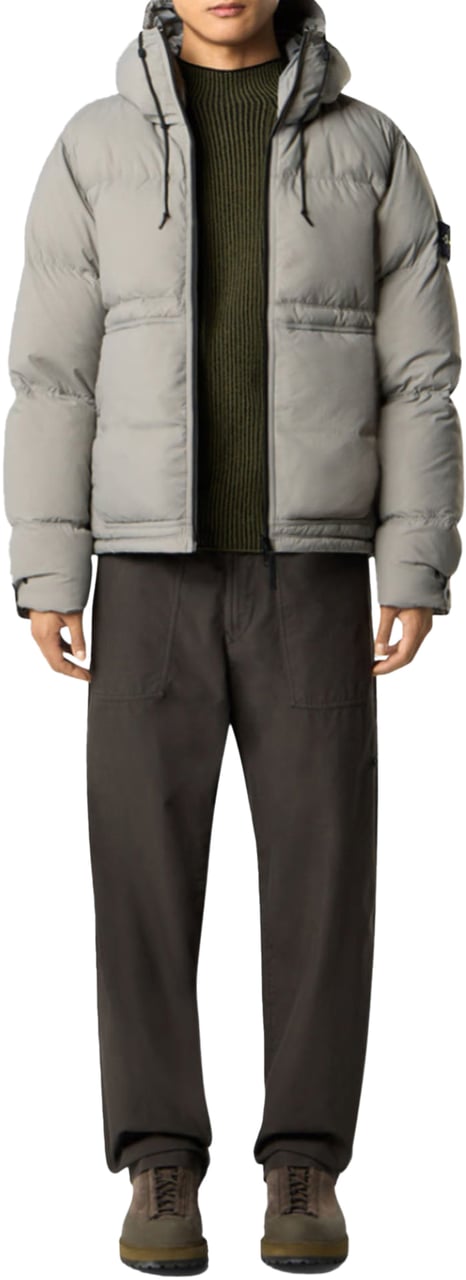 Stone Island MATT RIPSTOP CORDURA® ADVANCED FABRICS SHORT PARKA CEMENT Grijs