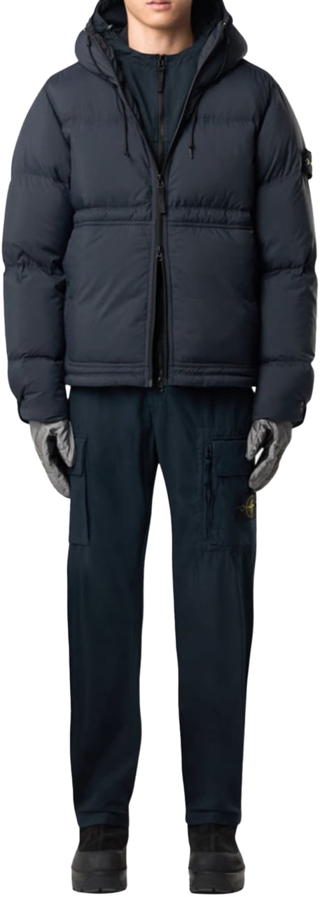 Stone Island MATT RIPSTOP CORDURA® ADVANCED FABRICS SHORT PARKA NAVY BLUE Blauw
