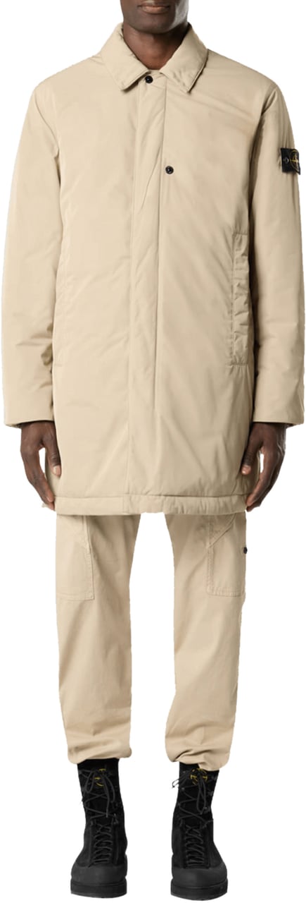 Stone Island MICRO TWILL LONG COAT DESERT Beige