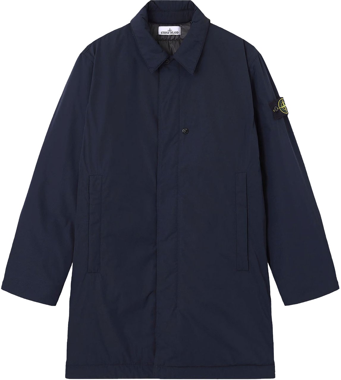 Stone Island MICRO TWILL LONG COAT NAVY BLUE Blauw