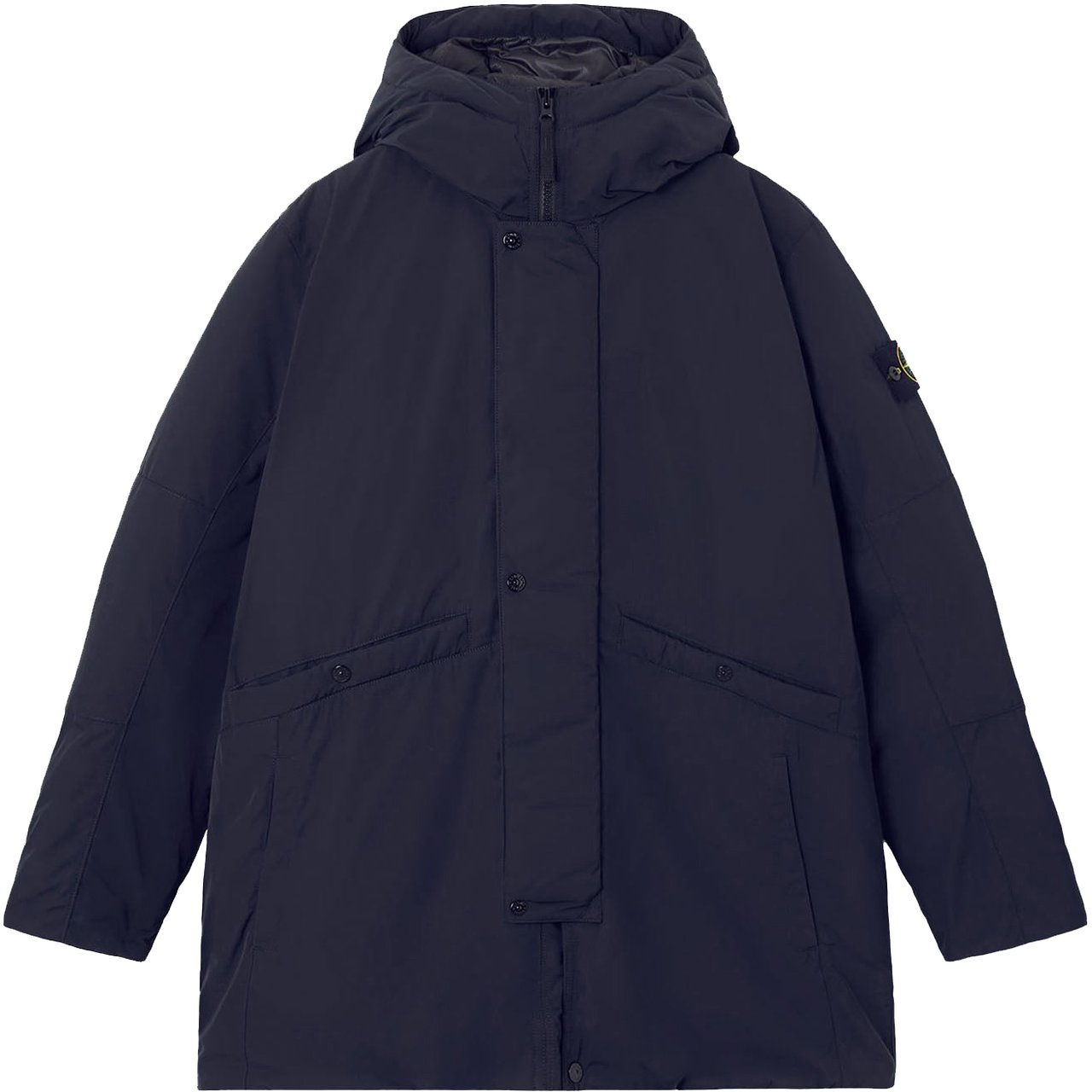 Stone Island MICRO TWILL LONG PARKA NAVY BLUE Blauw