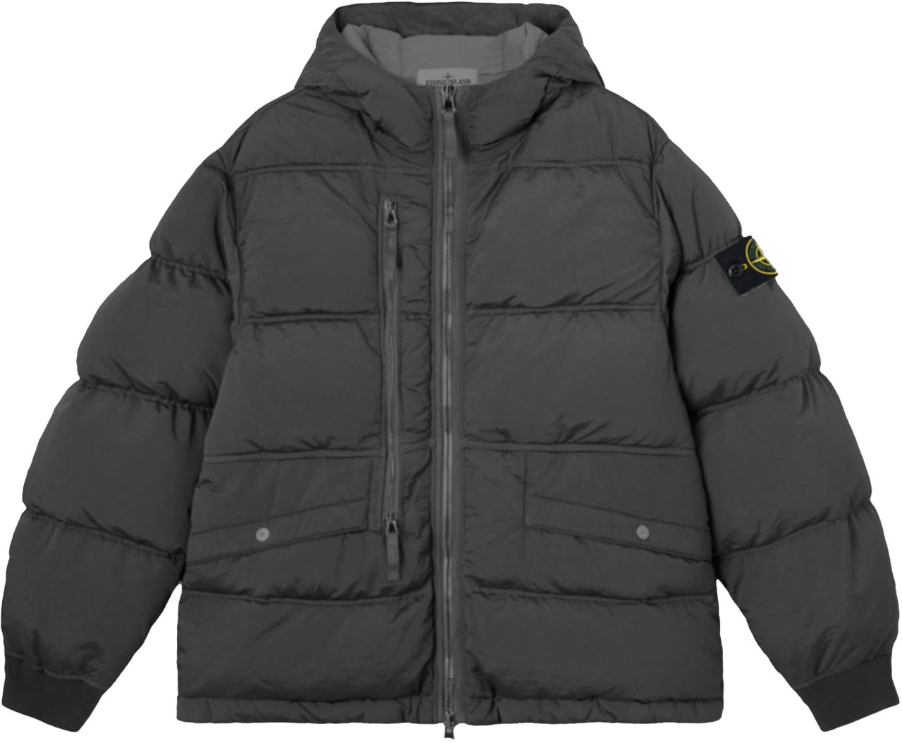Stone Island NYLON METAL IN ECONYL® REGENERATED NYLON JACKET LEAD GREY Grijs