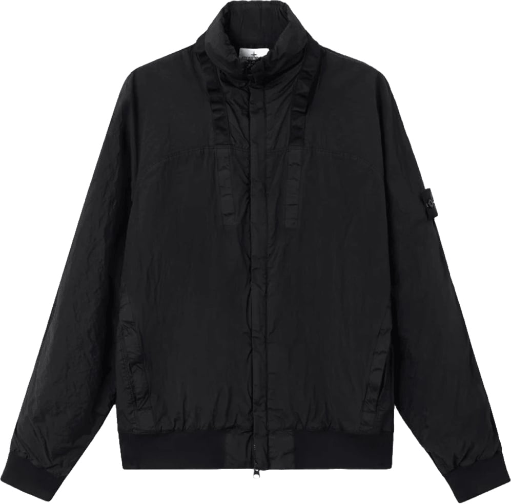 Stone Island NYLON METAL WATRO-TC IN ECONYL GEREGENEREERD NYLON BOMBER ZWART Zwart