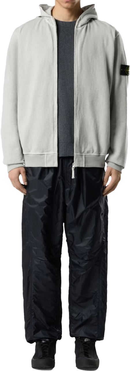 Stone Island OLD' EFFECT MALFILÉ FLEECE HOODIE TRUI PARELGRIJS Lichtgrijs