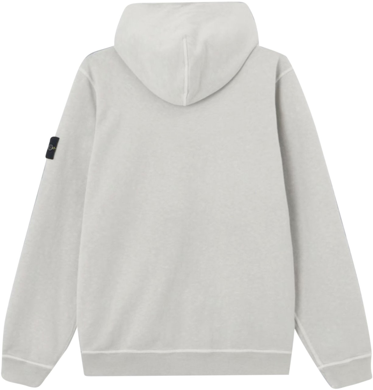 Stone Island OLD' EFFECT MALFILÉ FLEECE HOODIE TRUI PARELGRIJS Lichtgrijs