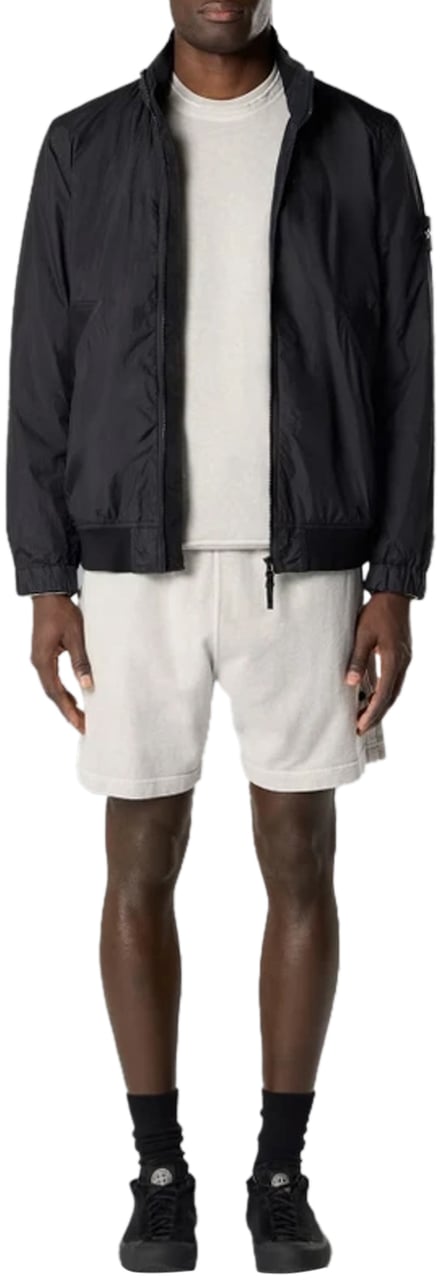 Stone Island OLD' EFFECT MALFILÉ FLEECE SHORTS PARELGRIJS Wit