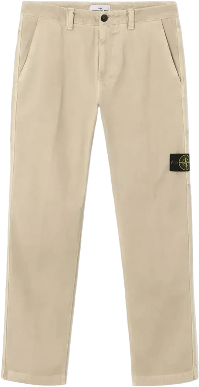 Stone Island OUD EFFECT BIOLOGISCHE PANAMA KATOENEN BROEK WOESTIJNZAND Beige