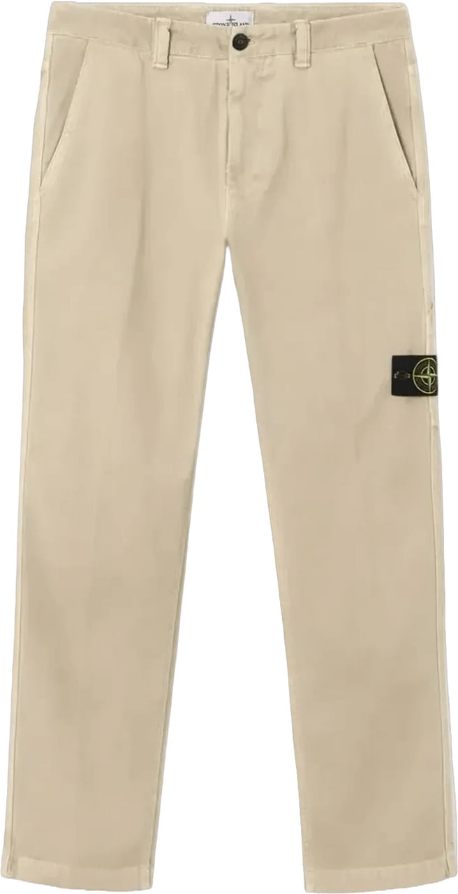 Stone Island OUD EFFECT BIOLOGISCHE PANAMA KATOENEN BROEK WOESTIJNZAND Beige