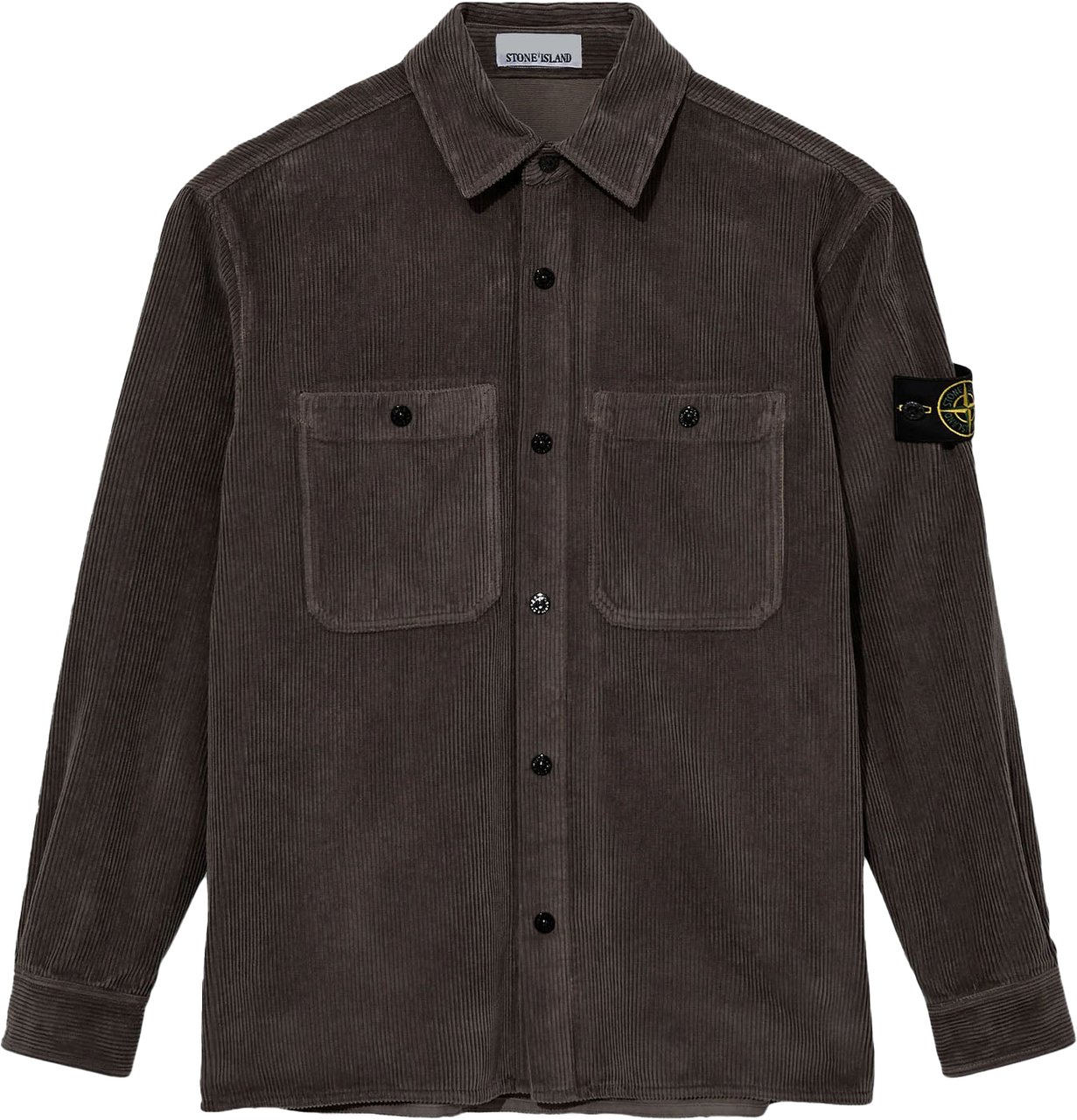 Stone Island ORGANIC COTTON CORDUROY 800 SHIRTS CEMENT Grijs
