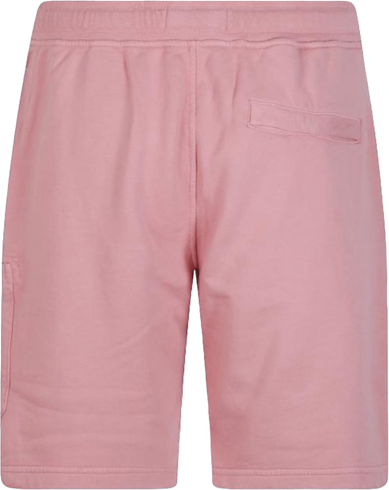 Stone Island Biologische katoenen fleece shorts Oleander Roze
