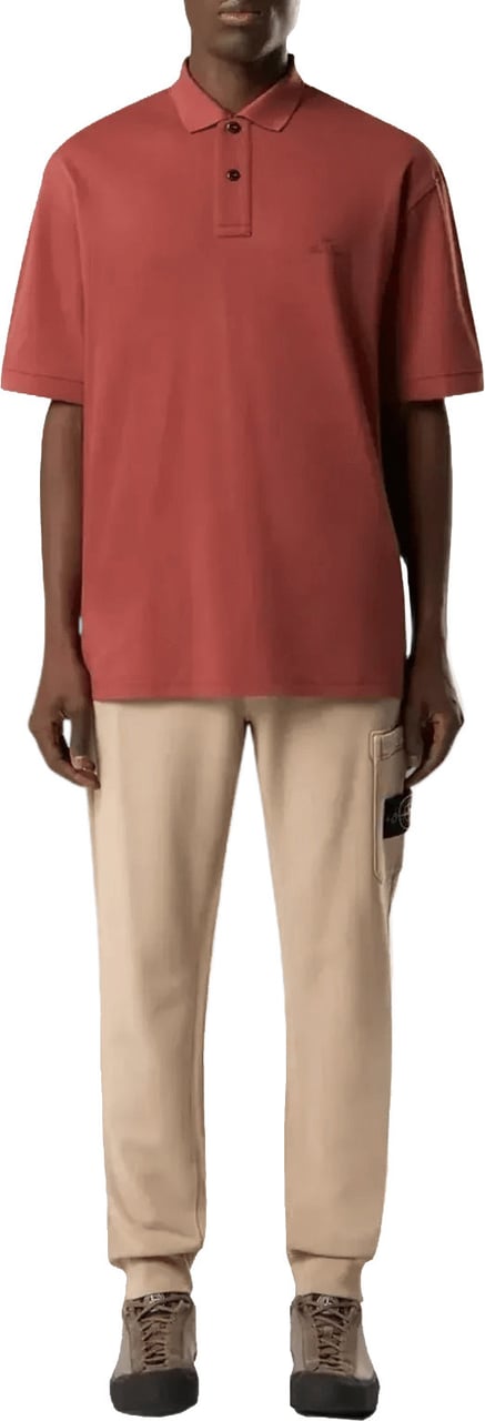 Stone Island Sweatbroek van biologisch katoen fleece in de kleur Desert Sand. Beige