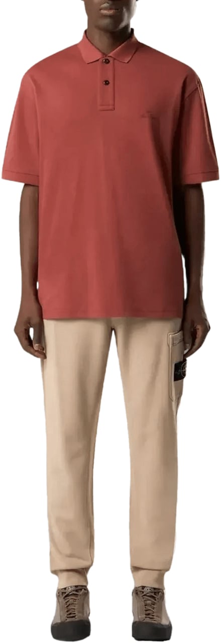 Stone Island Sweatbroek van biologisch katoen fleece in de kleur Desert Sand. Beige