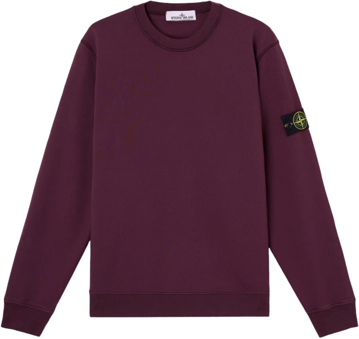 Stone Island ORGANIC COTTON FLEECE SWEATSHIRT AMARANTH Rood