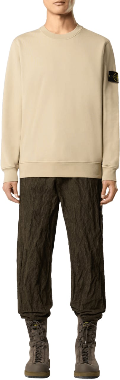 Stone Island ORGANIC COTTON FLEECE SWEATSHIRT DESERT Beige