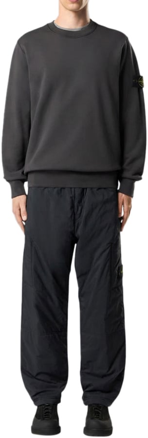 Stone Island ORGANIC COTTON FLEECE SWEATSHIRT LEAD GREY Grijs