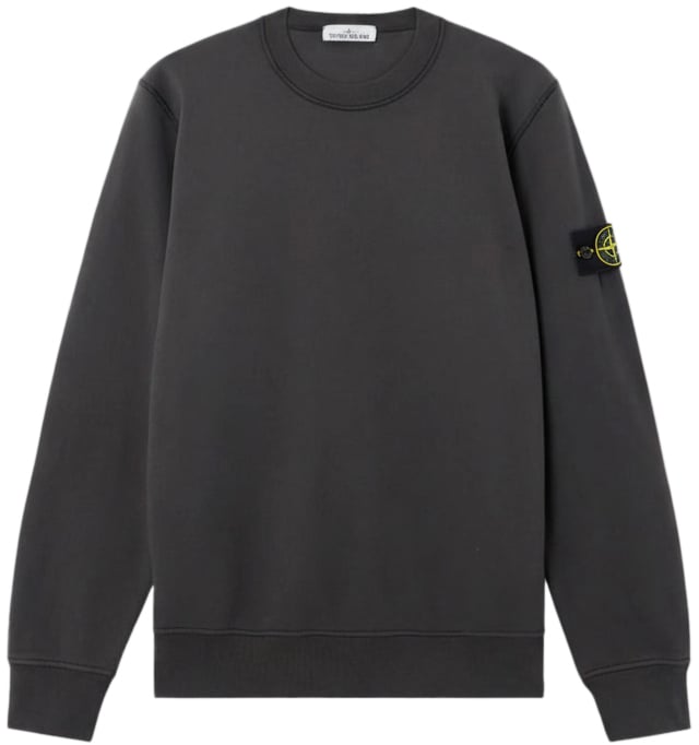 Stone Island ORGANIC COTTON FLEECE SWEATSHIRT LEAD GREY Grijs
