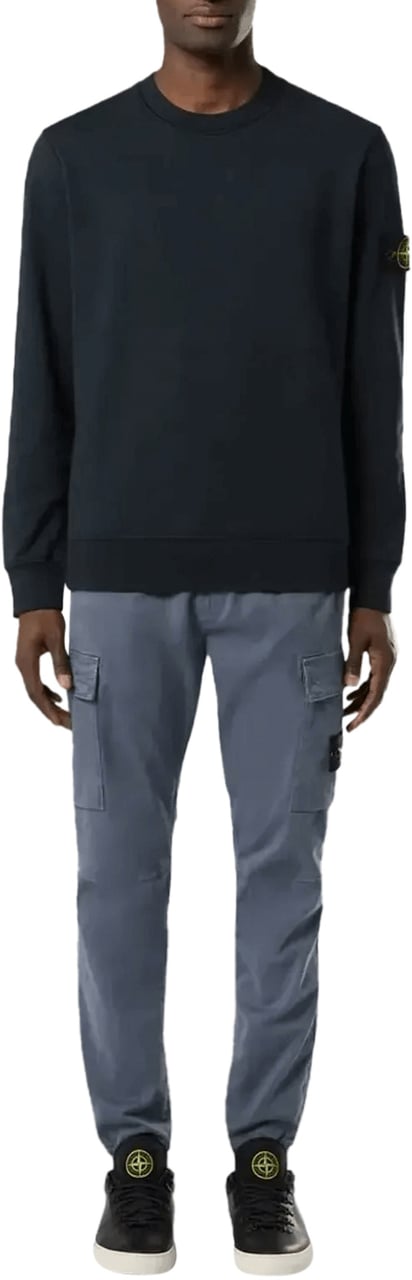 Stone Island Sweatshirt van biologisch katoen fleece, marineblauw. Navy