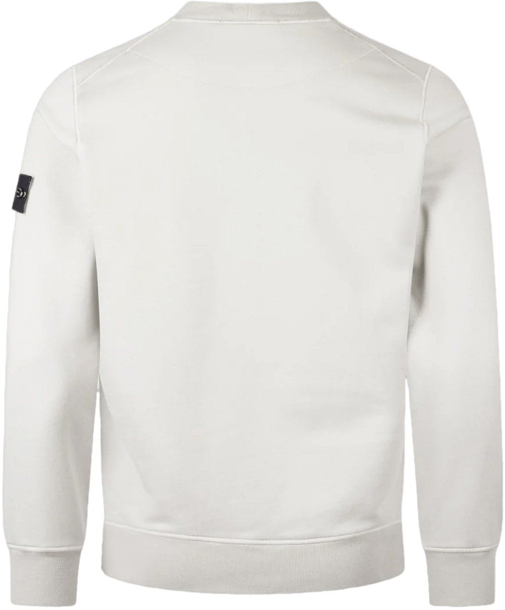 Stone Island Sweatshirt van biologisch katoen fleece, parelgrijs. Lichtgrijs