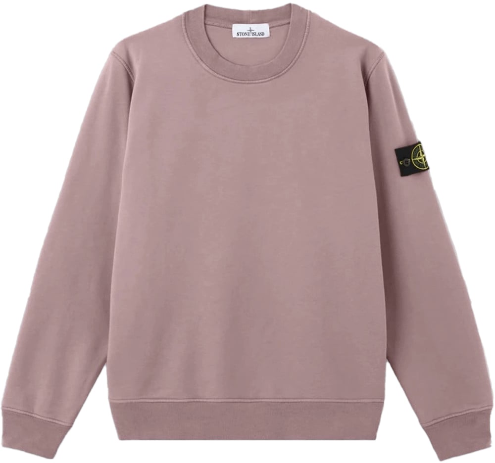 Stone Island BIOLOGISCH KATOENEN FLEECE SWEATSHIRT PAARS GRIJS Paars
