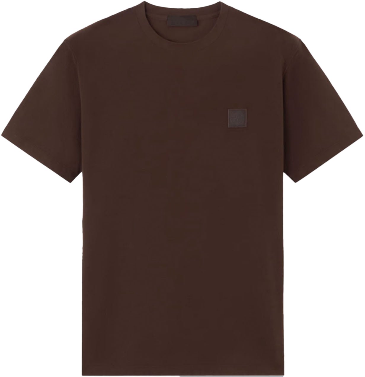 Stone Island ORGANIC COTTON JERSEY CREPE SS T-SHIRT DARK BROWN Bruin