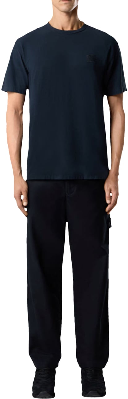 Stone Island ORGANIC COTTON JERSEY CREPE SS T-SHIRT NAVY BLUE Blauw