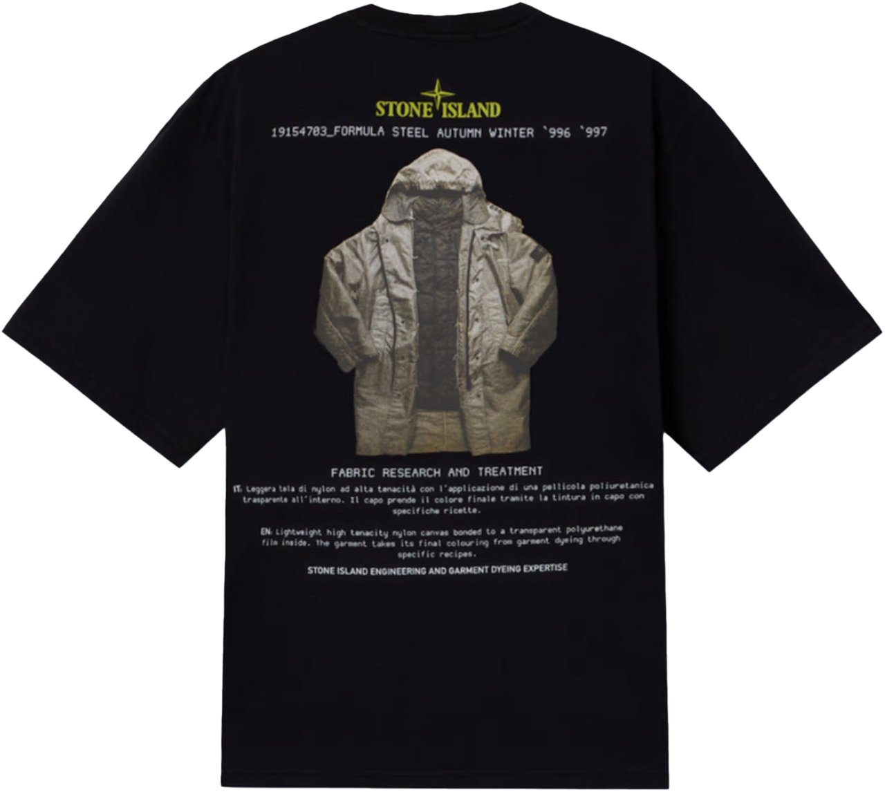 Stone Island ORGANIC COTTON JERSEY SS T-SHIRT BLACK Zwart