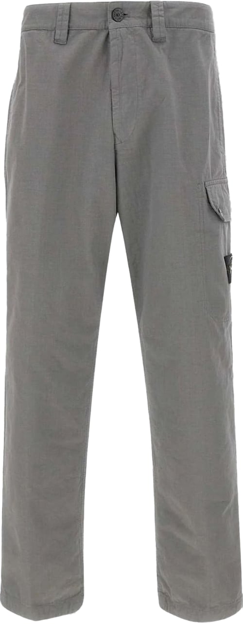 Stone Island ORGANIC COTTON RIPSTOP TROUSERS CEMENT Grijs