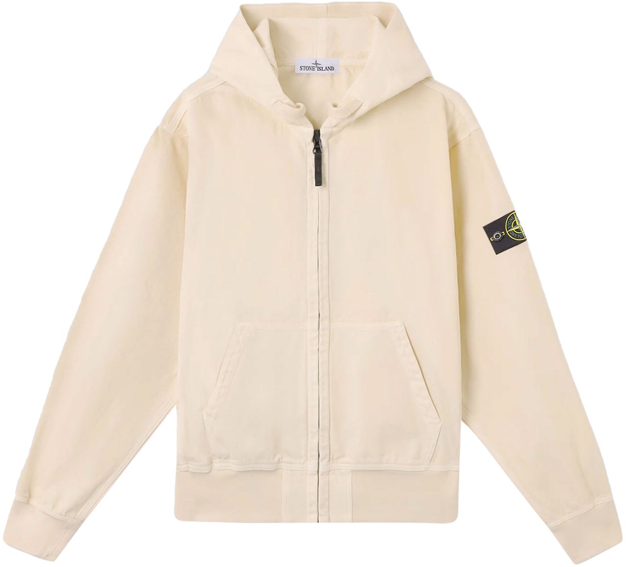 Stone Island ORGANIC PANAMA COTTON HOODIE SWEATER DESERT Beige