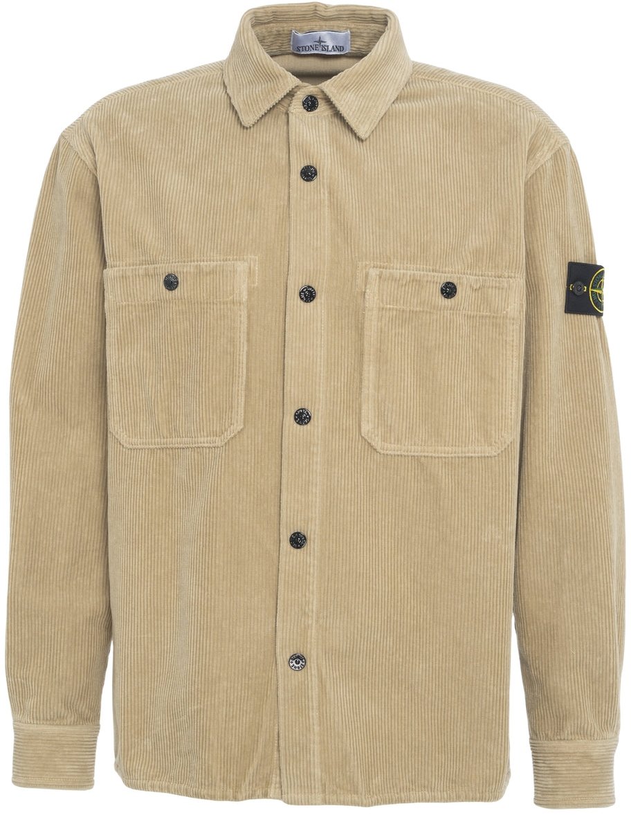Stone Island Corduroy Overshirt Beige