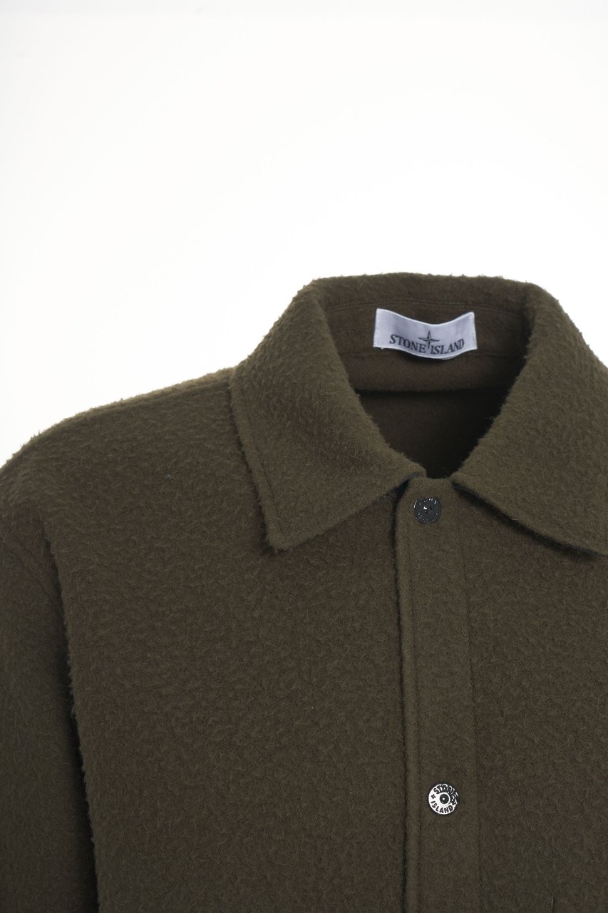 Stone Island Overshirt 'Overshirt con logo' Groen