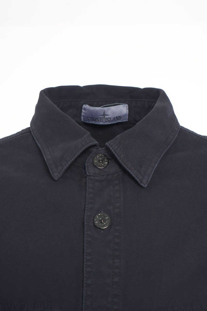 Stone Island Overshirt con logo Blauw