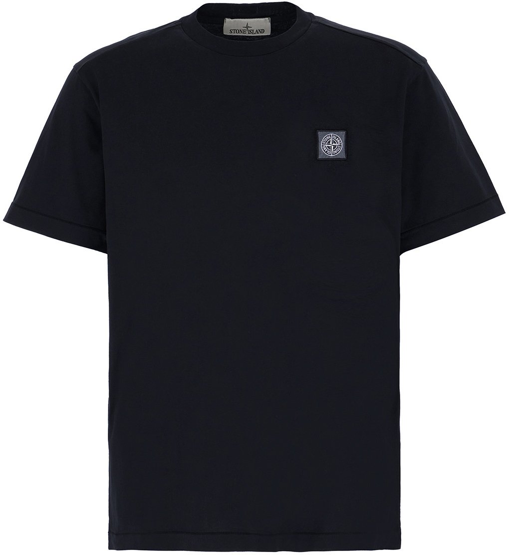 Stone Island Midnight blue cotton t-shirt Blauw