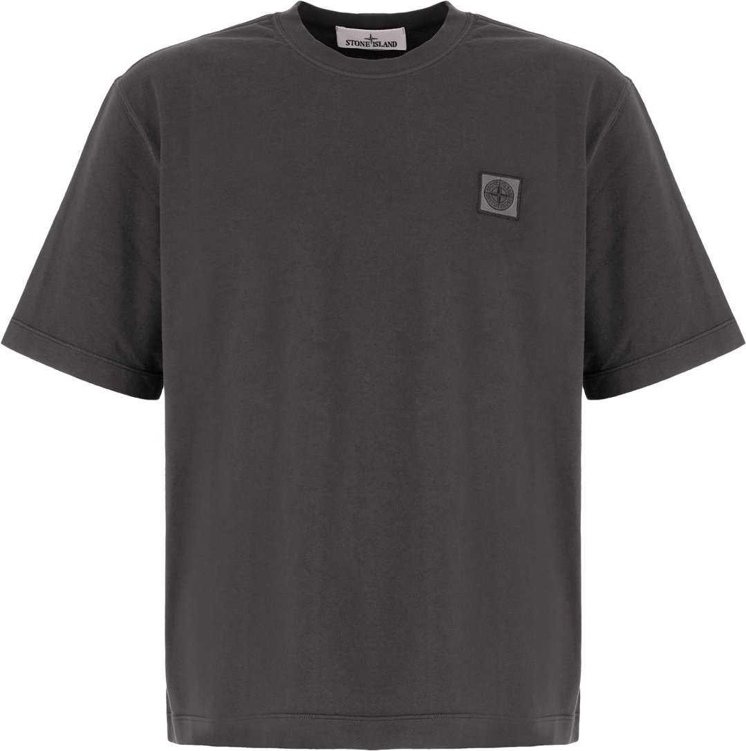 Stone Island Slate cotton t-shirt Zwart