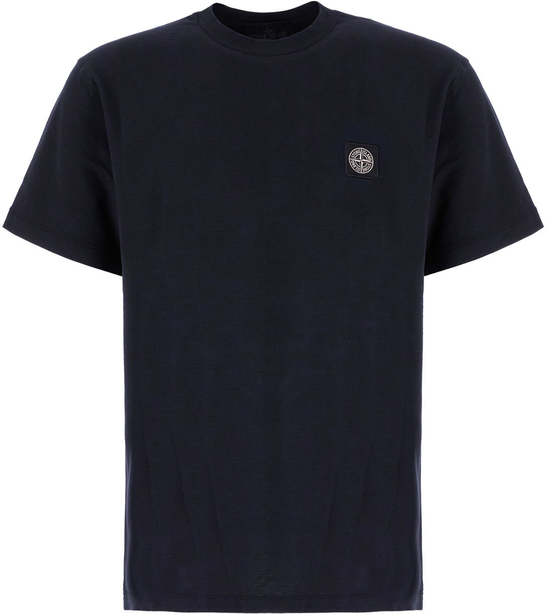 Stone Island Stone Island Midnight blue cotton t-shirt Blauw