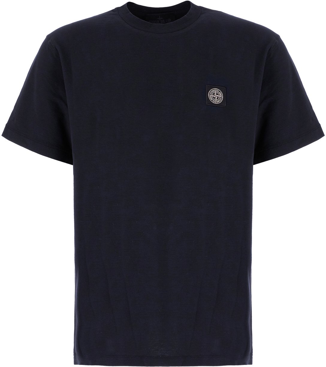 Stone Island Midnight blue cotton t-shirt Blauw