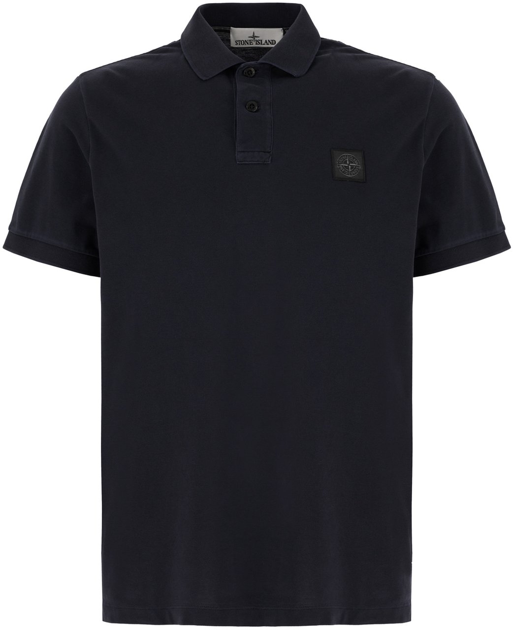 Stone Island Stone Island Midnight blue piquet polo shirt Zwart