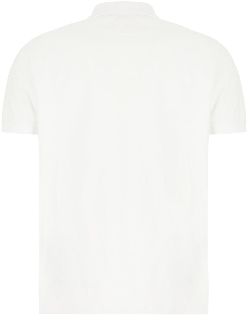 Stone Island Stone Island White piquet polo shirt Wit