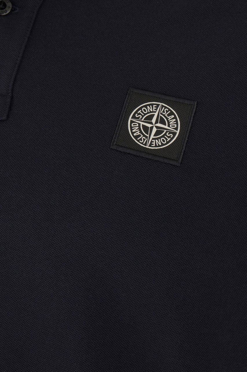 Stone Island Midnight blue piquet polo shirt Blauw