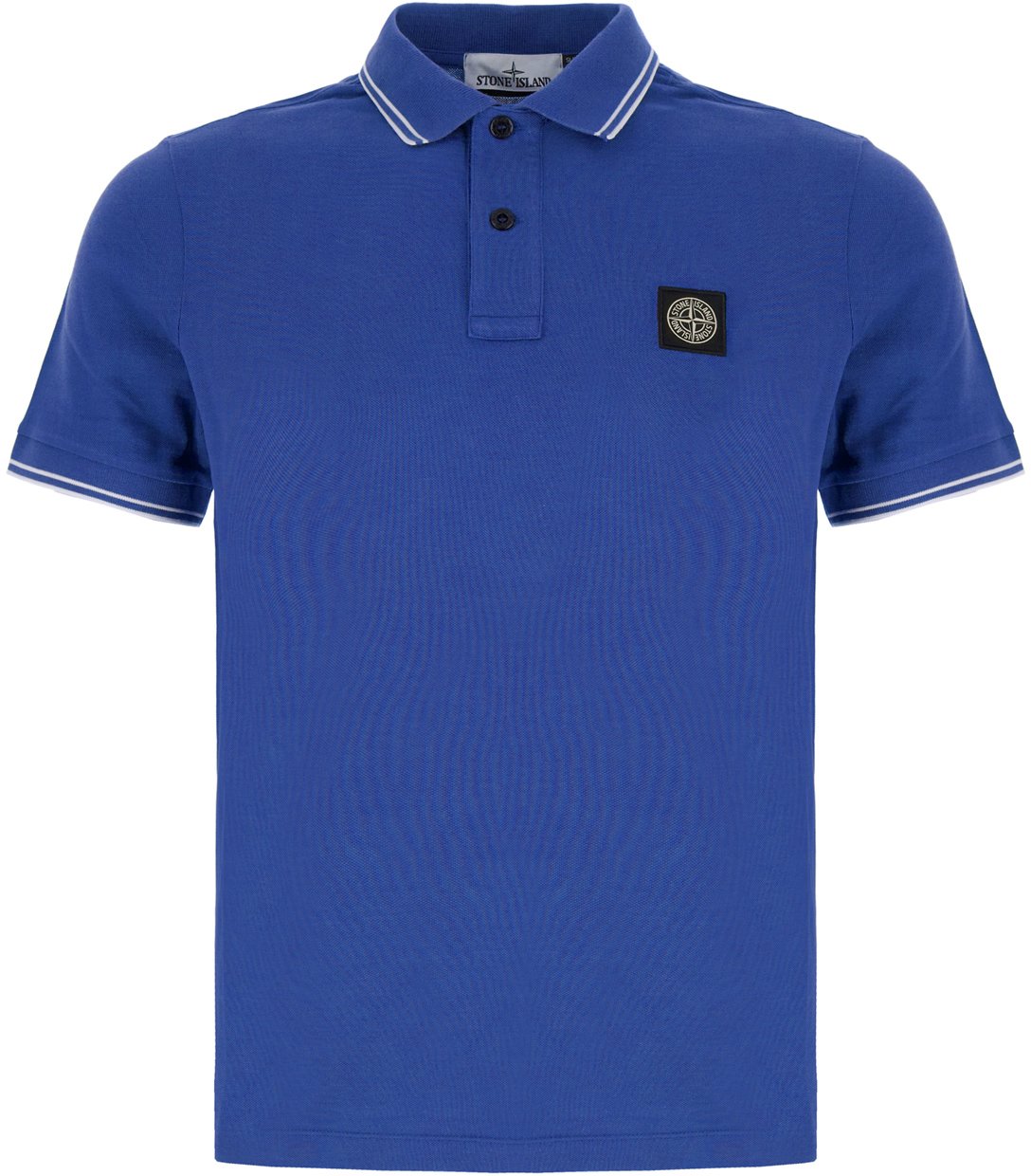 Stone Island Stone Island Blue piquet polo shirt Blauw