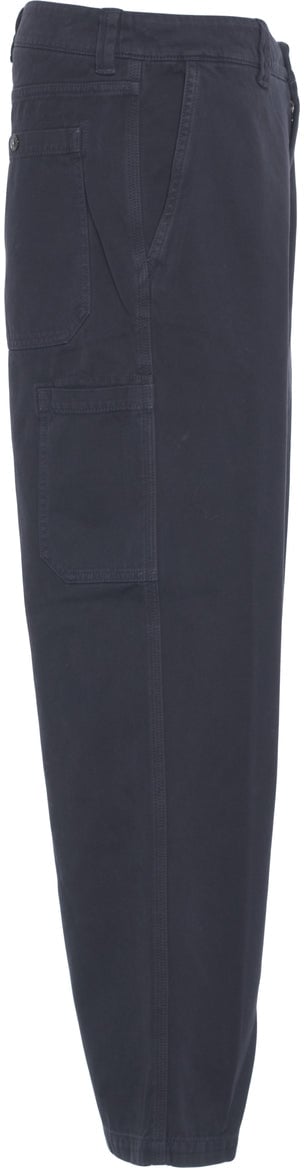 Stone Island Pants with logo pants Blauw