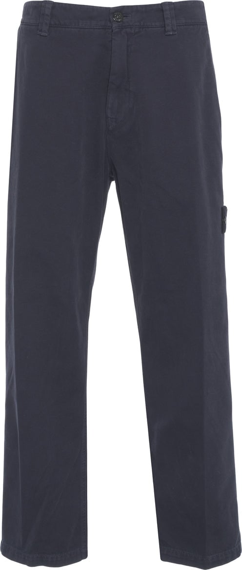 Stone Island Pants with logo pants Blauw