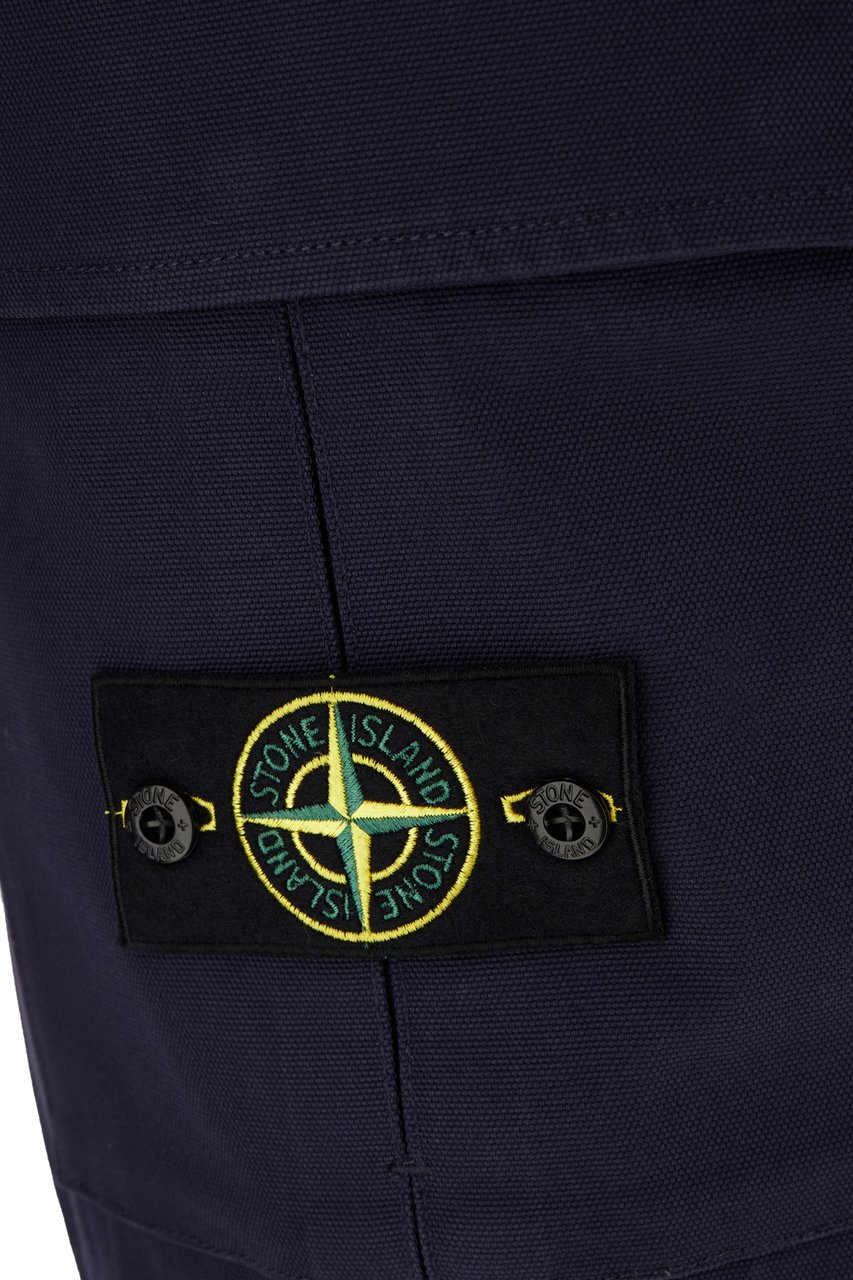 Stone Island Stone Island Navy blue cotton cargo pants Blauw