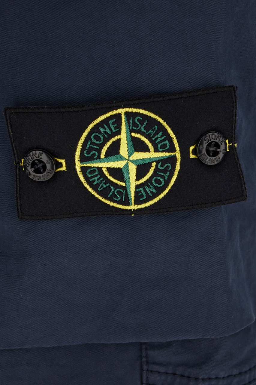 Stone Island Stone Island Navy blue stretch cotton pants Blauw