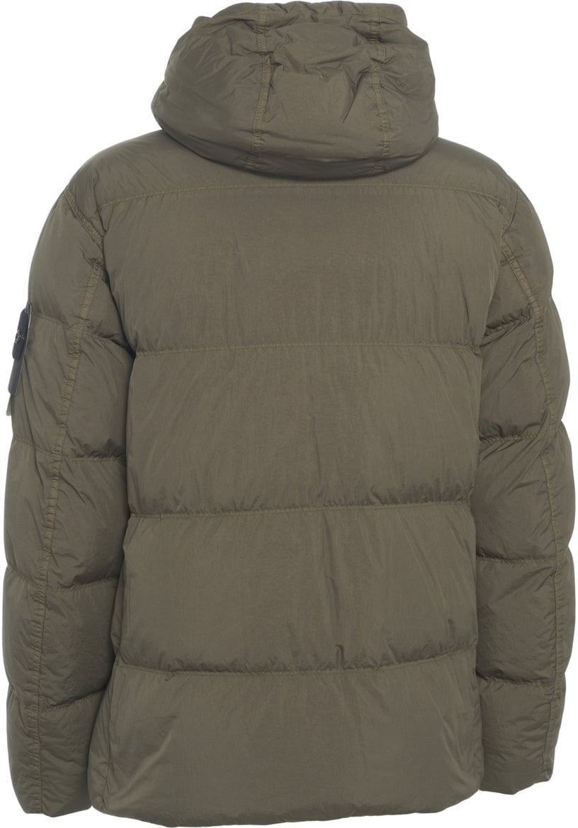 Stone Island Hooded down jacket Groen