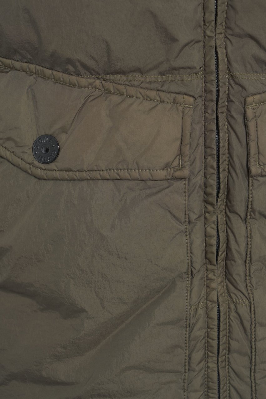 Stone Island Hooded down jacket Groen