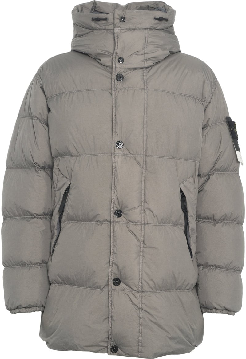 Stone Island Hooded down jacket Beige