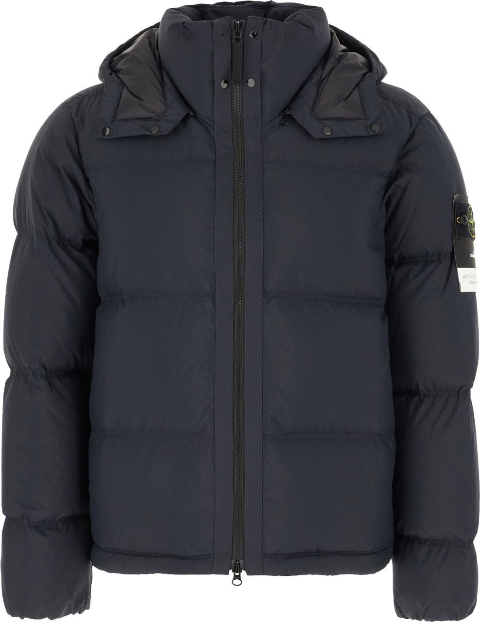Stone Island Midnight blue nylon down jacket Blauw