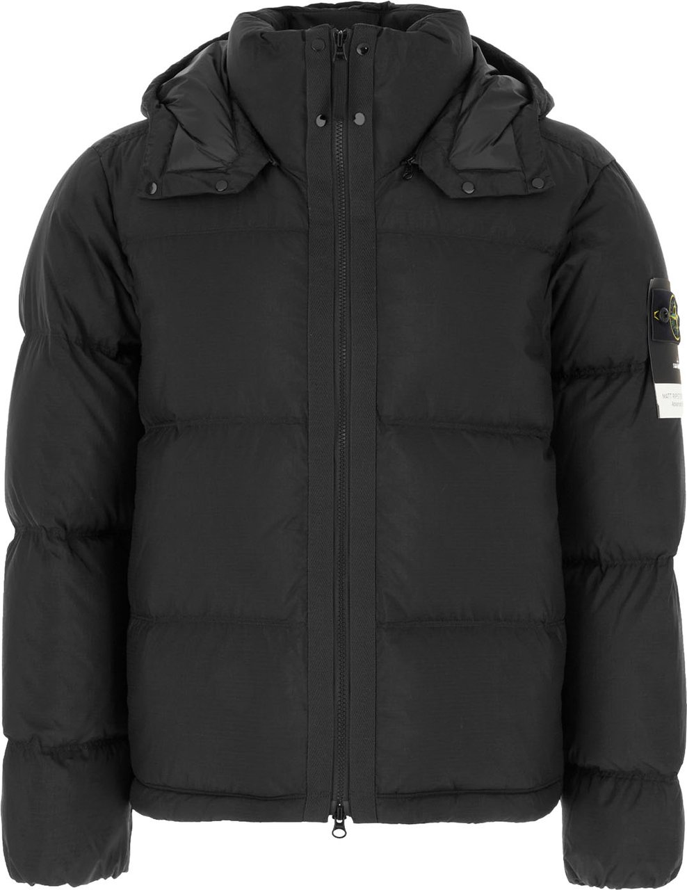 Stone Island Black nylon down jacket Zwart
