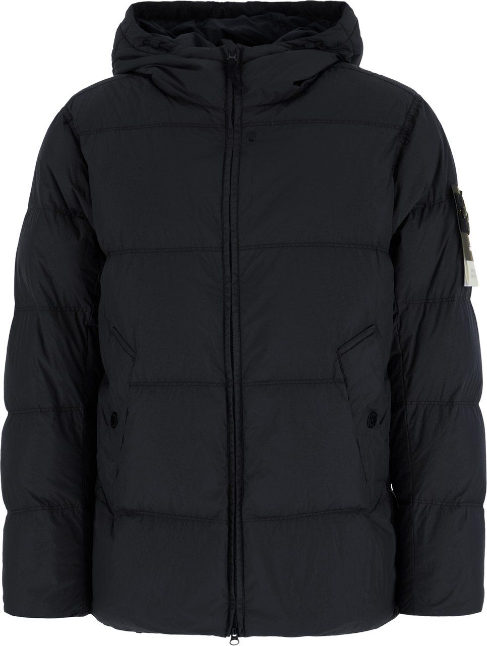 Stone Island Black nylon padded jacket Zwart
