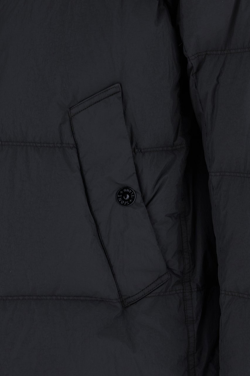 Stone Island Black nylon padded jacket Zwart